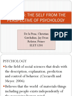 Lesson 4: The Self From The Perspective of Psychology