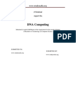 DNA Computing: A Seminar Report On