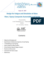 Design For Fatigue and Simulation of Glass Fibre / Epoxy Composite Automobile Leaf Spring