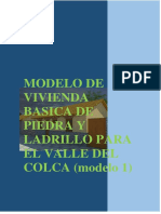 Modelo de Vivienda Basica de Piedra y Ladrillo para El Valle Del Colca