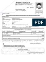 University of Calcutta: Application Form For Under Graduate Examinations