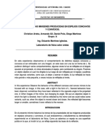 Propiedades de Las Imágenes Producidas en Espejos Concavos y Convexos