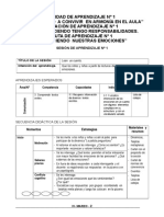 SESIONES DE APRENDIZAJE Marzo