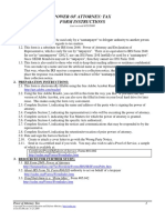 Power of Attorney: Tax Form Instructions: 1. Purpose