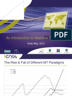 An Introduction To Machine Translation: Andy Way, DCU