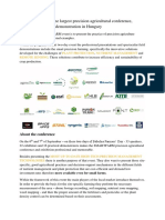 SMARTFARM - The Largest Precision Agricultural Conference, Exhibition and Field Demonstration in Hungary