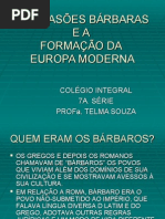 História Geral PPT - As Invasões Bárbaras