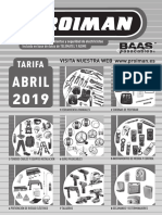 Proiman Tarifa 2019