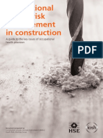 Occupational Health Risk Management in Construction: A Guide To The Key Issues of Occupational Health Provision