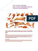 Cortes de Carne Vacuna Argentina