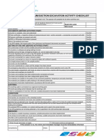 Pressure Vacuum/Suction Excavation Activity Checklist: in General