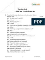 Question Bank Periodic Table and Periodic Properties