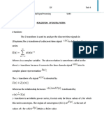 Realization of Digital Filters: Z-Transform