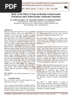 Study On The Effect of Yoga On Resting Cardiovascular Parameters and Cardiovascular Autonomic Functions