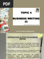 Topic 4 Business Writing (I)