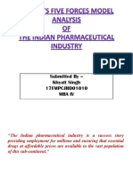 Porter's Five Force Model Analysis of PHARMACEUTICAL INDUSTRY