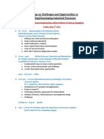 Workshop On Challenges and Opportunities in Modeling/Developing Industrial Processes