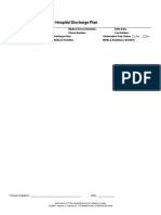 Multi Disciplinary Hosp Discharge Plan