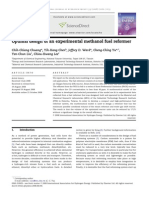 Optimal Design of An Experimental Methanol Fuel Reformer