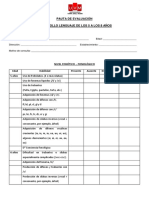 Desarrollo Del Lenguaje de Los 5 A Los 8 Años Evaluación