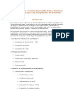 Buenas Prácticas de Manufactura para La Manipulación de Alimentos