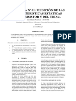 Medicion de Las Caracteristicas Estaticas Del Tiristor y Del Triac