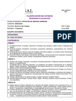 Programa de Derecho Del Trabajo - UCASAL - 2019