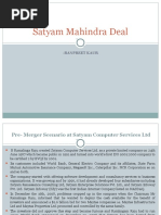 Satyam Mahindra Deal: - Ranpreet Kaur