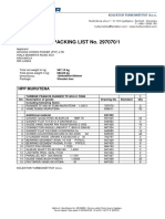 PACKING LIST No. 297070/1: HPP Murutena
