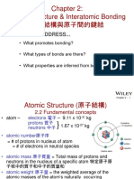 Atomic Structure & Interatomic Bonding 原子結構與原子間的鍵結: Issues To Address..