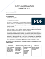 Proyecto Sociocomunitario Productivo 2016