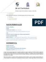 Elementos de Un Currículum Vitae y Entrevista Laboral