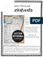 Worksheets: Letter Reversal