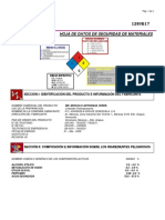 Hoja de Datos de Seguridad de Materiales: Sección I: Identificación Del Producto E Información Del Fabricante