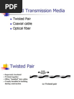 Guided Transmission Media: Twisted Pair Coaxial Cable Optical Fiber