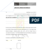 Declaracion Jurada de Domicilio MPT