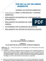 Reglamentos de La Ley de Medio Ambiente