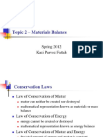 Topic 2 - Materials Balance