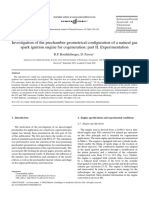 Investigation of The Prechamber Geometrical Configuration of A Natural Gas Spark Ignition Engine For Cogeneration: Part II. Experimentation