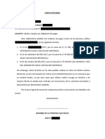 Modelo de Carta Notarial Requiriendo Pago