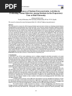 The Effectiveness of Student Extracurricular Activities in Evaluating Violent Behavior Among Students in The Preparatory Year at Hail University