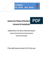 Laboratory Test of Vibration of Micro/Nano Satellite For y / Environment Test Standardization