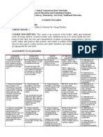 Learning Objectives Csde Ectc Standards Naeyc Standards CT Mental Health Competencies Cec Standards