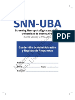 Snnuba M Cuadernillo de Administración y Registro Respuestas