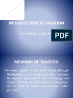 Introduction To Taxation: By: Michael Icaro, Cpa