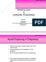 Teratology & Chronic Poisoning