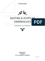 Nature Scope and Importance of Criminology