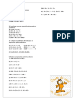 Expressões Numéricas - 6º Anos - 2019 - 1º Bimestre