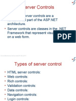 Server Controls: Architecture. Framework That Represent Visual Elements On A Web Form