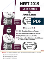 Chemistry - Solid State MCQ Jee Neet New